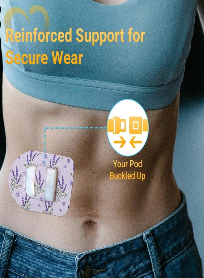 Amolyfe لاصقات أومنيبود 5 المقاومة للماء، عبوة من 20 لاصقة أومنيبود من أموليف مع حزام قابل للتمدد، قابلة للتهوية، لاصق طبي طويل الأمد، علبة معدنية فاخرة بمفصلات (عباد الشمس) - Image 3